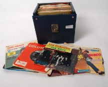 Record box containing mainly 60's singles, many EP's to include Elvis, The Kinks, Dedicated Kinks EP