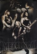 Music Memorabilia. An unframed 'Metallica'  music poster. Notation to centre. Overall 91cms High x