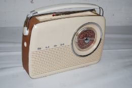 A vintage Bush LW/MW/FM portable radio. Recently serviced in working order