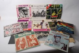 A quantity of Jazz records ( 34 ) to include Jelly Roll Morton, Duke Ellington, Louis Armstrong,