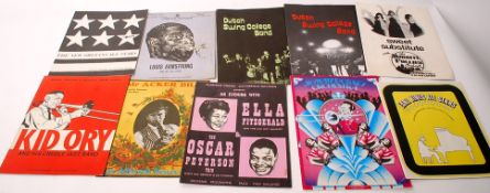 CONCERT PROGRAMMES: 9 Jazz programmes to include Ella Fitzgerald and Oscar Petterson, Acker Bilk,
