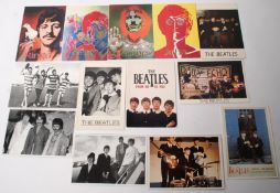 A collection of Beatles related postcards ( 13 in Total ) depicting each member, full band shots,