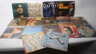 16 lp's mainly rock to include Roy Orbison, Buddy Holly, Jerry Lee Lewis, The Eagles, Derek and