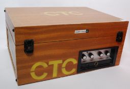 A Clarke and Smith CS1 cased portable record player, with a Goldring Lenco GL69 deck in working