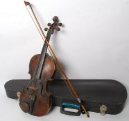 An early 20th century violin, with label to inside for Nicholas Amain , along with a good mother