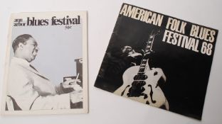 MEMORABILIA: An America folk Blues Festival European tour brochure together with an Ann Arbour Blues