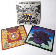 THIN LIZZY RECORDS: Thin Lizzy Jailbreak, Johnny the Fox and Black Rose all VG / Vg