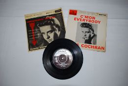 Eddie Cochran 'Eddie's Hits' 1262 EP (VG/G++) and C'mon Everybody 2111. Sleeve only. VG.