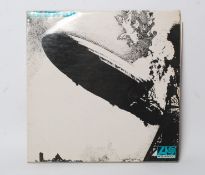 Led Zepplin vinyl record - Led Zepplin Turquoise cover.  Original plum Atlantic label superhype