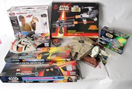 A collection of Star Wars toys, some in original boxes, mostly from the recent tilogy, to include