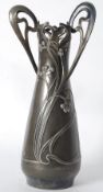 A twin handled Art Nouveau WMF pewter vase.