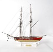 12 Gun Brig Badger - Admiral Nelsons' First Official Command Boat - hand built museum quality model,