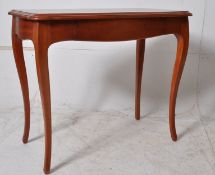A mahogany regency style side table raised on sable supports  with single drawer to the fitted
