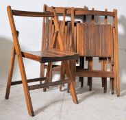 A collection of 6 RAF briefing room folding chairs. Unstamped but purportedly taken from RAF