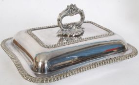 A Walker & Hall good quality silver plated tureen and cover together with a good quantity of  silver