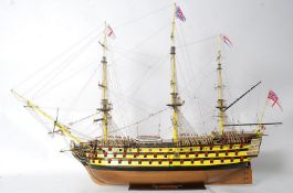 A museum quality hand built replica model ship of HMS Victory - Admiral Nelsons' flagship during the