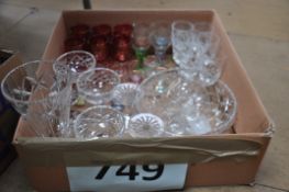 A large collection of mixed studio glassware and other items to include lead crystal, hand cut,