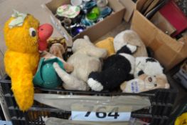 A large collection of vintage teddy bears to include an indian doll and animals etc