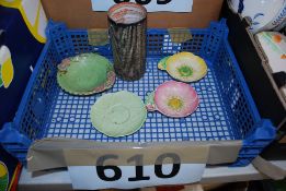 A collection of vintage Carlton Ware dishes and a Cornish Troika style vase