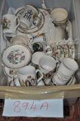A mixed lot to include china Indian Tree pattern, Commemorative mugs and other items.
