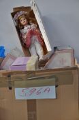 A box of Windsor collection dolls, many in original display boxes.