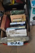 A box of fiction and non fiction books to include many subjects, hardback and softback