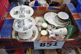 A box of china to include Hornsea, Pallisy, Denby etc