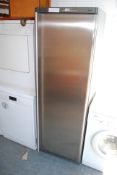 A tall AEG arctis  ( no frost electronic ) fridge with fitted interior in stainless steel finish