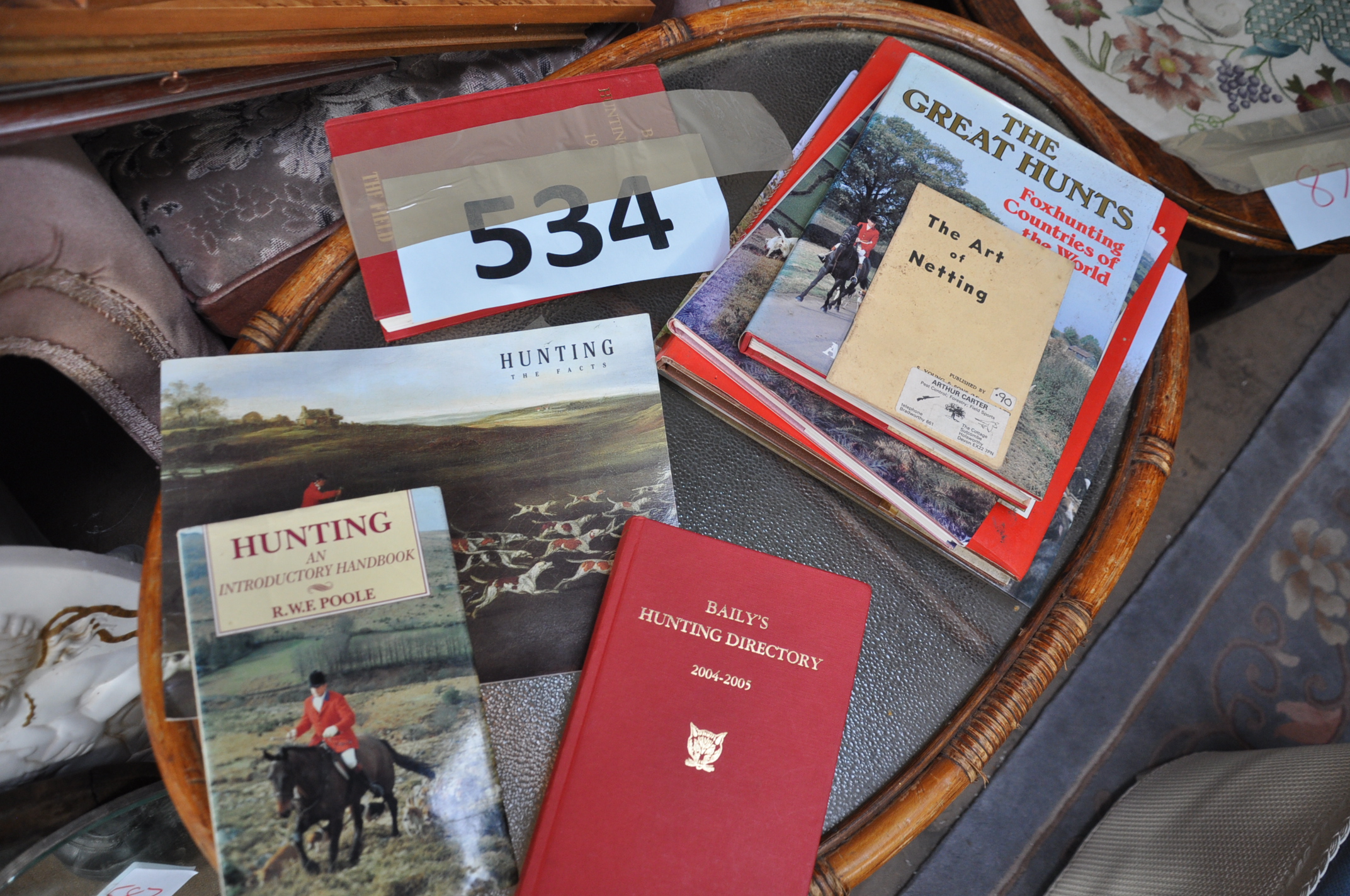 A good selection of fox hunting related books to include two Baily's Hunting directories, The