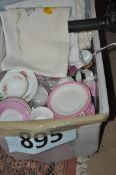 A box of mixed items to include tea sets, Shelley, Royal Vale and others.