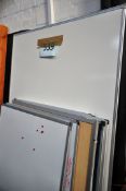 OFFICE FURNITURE: 1800 x 1200 whiteboards along with two magnetic boards and 7 pin boards