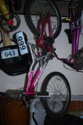 A childs ( girls) Malibu mountain bike /  bicycle in pink