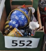 Assorted ceramics including Foley Wileman, Melba cups & saucers with stork decoration etc.