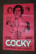 A vintage cinema advertising movie film poster for ' Cocky ' - 'He's a Big Boy Now - And Don't