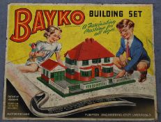 An original Bayko building set vintage toy game together with the Bayko connecting kit, all in