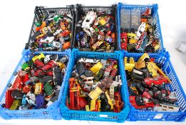 A large collection of diecast toy cars and other vehicles to include Dinky ,Corgi, Matchbox, Lesney,
