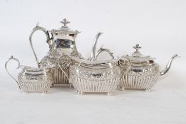 A good Philip Ashberry & Sons of Sheffield silver plate tea and coffee service comprising of a