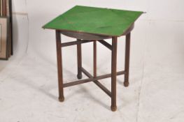 An unusual twin sided card table, circa 1930's by Mosa. Folding stand having envelope card table