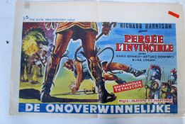 A 1960's foreign movie film cinema advertising lobby poster for The Invincible Gladiator starring