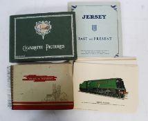 A collection of vintage cigarette card albums to include Views Of Interest, Jersey Past & Present,