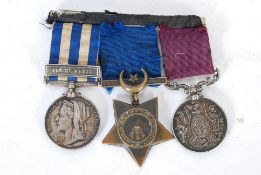 A medal group for the 7th Dragoons Guards Squadron Sargeant 1247 Major Gravenell comprising 1882