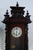 A good walnut cased vienna regulator wall clock in the manner of Gustav Becker. Having brass