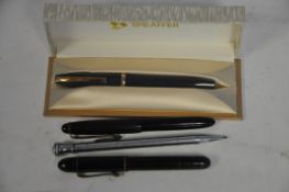 A collection of vintage fountain pens to include Gunther Wagnis Ibis Rifka Gold etc some with gold
