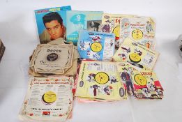 A quantity of vintage 78's records