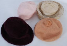 Four vintage hats to include two original Kangol hats