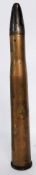 A World War One British issue large cartridge shell / trench art being de-activated, 55mm