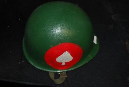 A 20th century  American Military Helmet of Type I Ground Troops complete with inner lining