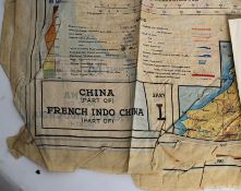 Three vintage army / military maps, belonging to Lt Colonel Joly of the tank regiment, including two