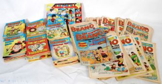 A large collection of Beano comics dating from the 1980's including Comic Library specials and a
