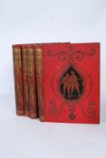A set of 4 19th century volumes of British Battles on Land & Sea with numerous illustrations by